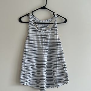 Women’s Lululemon Tank Top- Size Medium - black and White Stripped